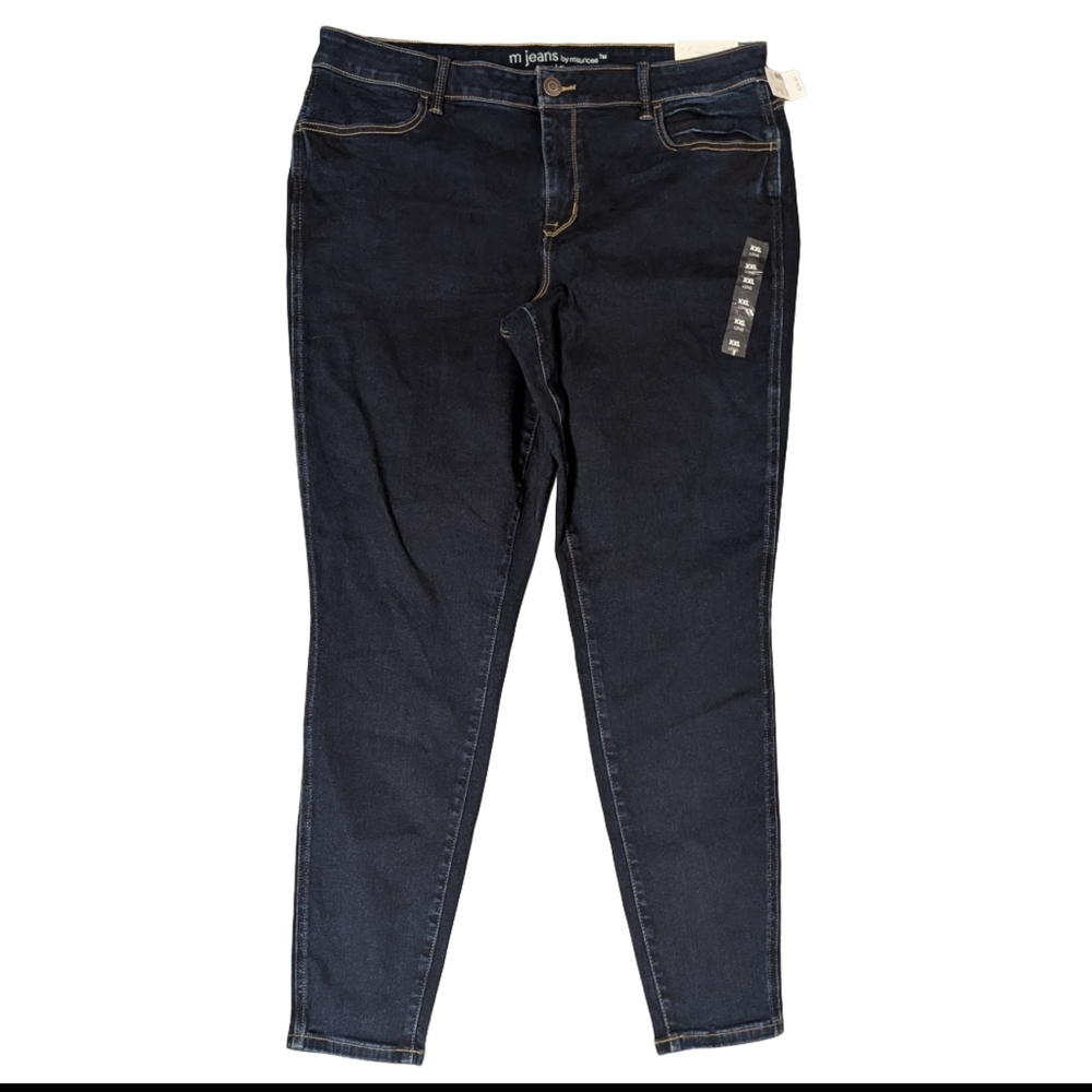 NWT M Jeans by Maurices Vintage Dark Wash Mid Rise Jegging, Size XXL Long - Picture 3 of 10